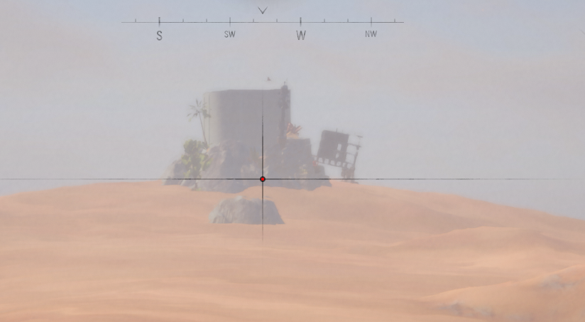 Vue d’une ville ou d’un fort dans SAND