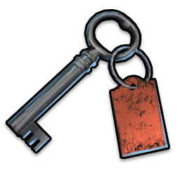Clé de porte rouge
