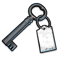Clé de porte blanche