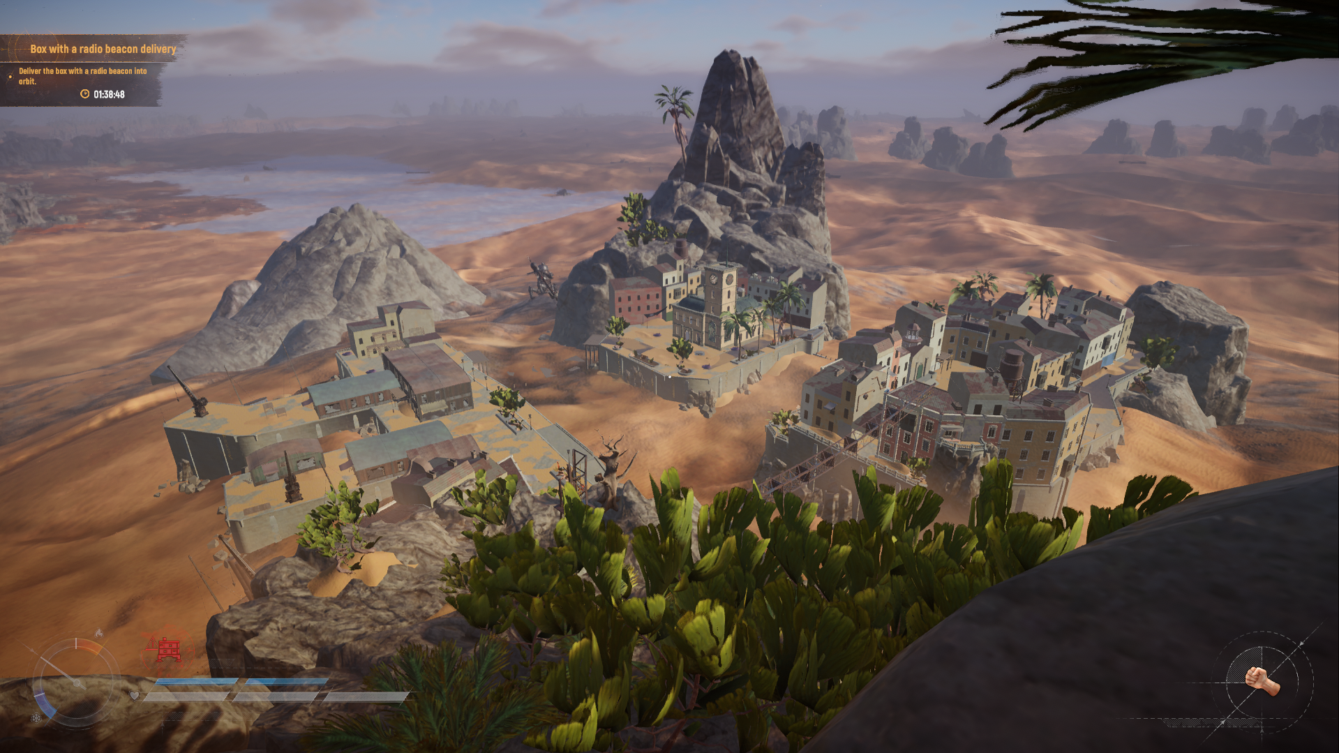 Vue d’une ville ou d’un fort dans SAND